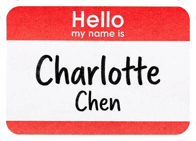 Hello, my name is Charlotte Chen